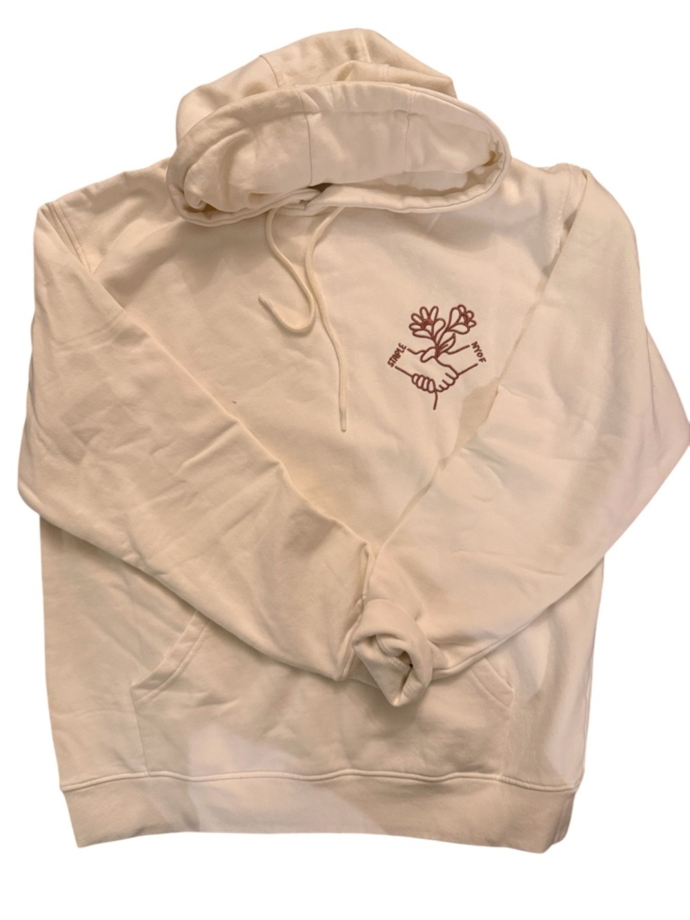 Staple Pigeon Cream Hoodie with Burgundy Logo